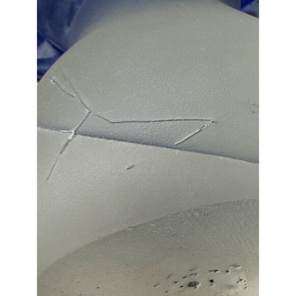 Vintage 90's Fellerman Art Glass Head Sculpture Blue Hair - Picture 10 of 16